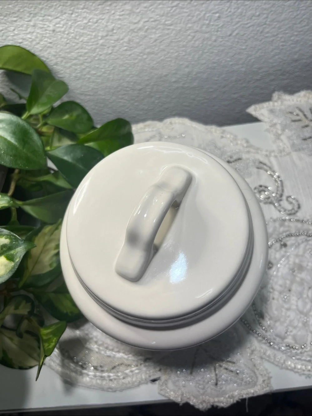 NWOT Rae Dunn Glazed Ceramic Canister w/ Lid
